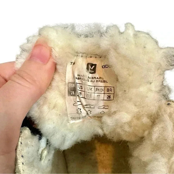 VEJA Esplar Mid Top Fur Lined Shearling Leather Sneakers Nautico PLEASE READ - Picture 9 of 11